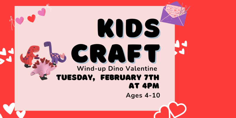 Kids Craft: Wind-up Dino Valentine